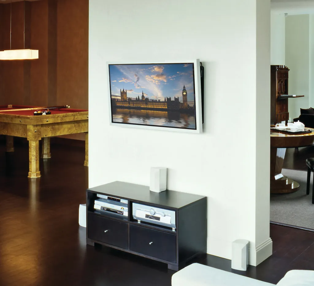 Support TV Inclinable 40kg Max - Fixation Murale Écran 107 cm Noire