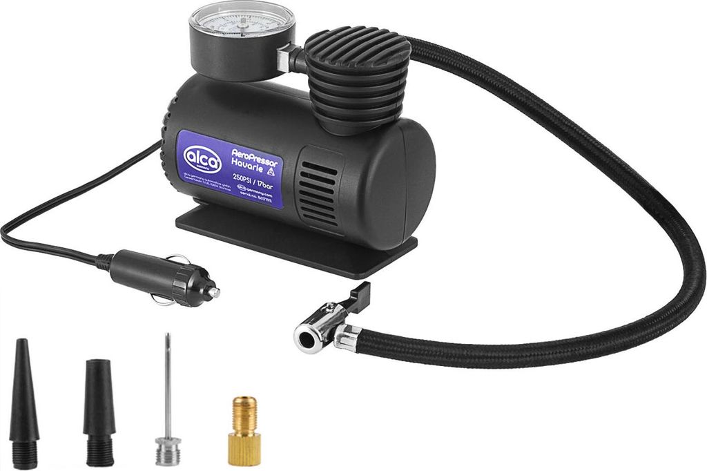 alca Mini Auto Kompressor, elektrische Luftpumpe, tragbarer Luftkompressor, 12V, 17 bar