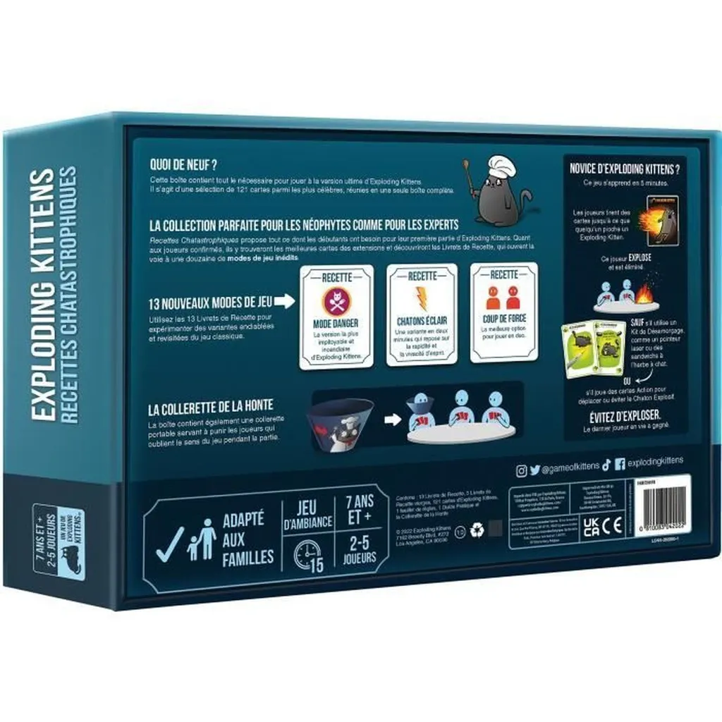 Jeu de société Recettes Catastrophiques Exploding Kittens 121 Cartes - 4
