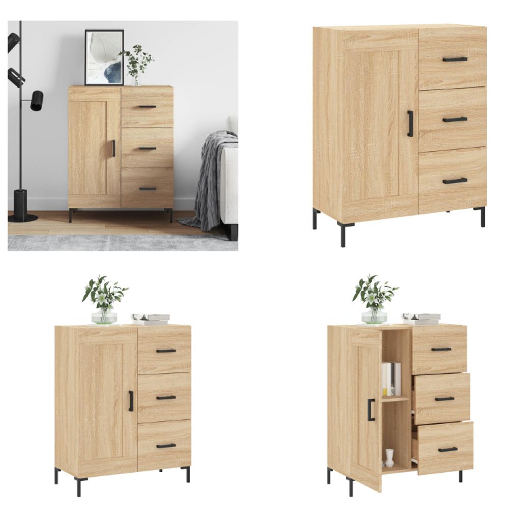 vidaXL Sideboard Sonoma Eiche 69,5x34x90 cm Holzwerkstoff - Sideboard - Sideboards - Schrank - Beistellschrank