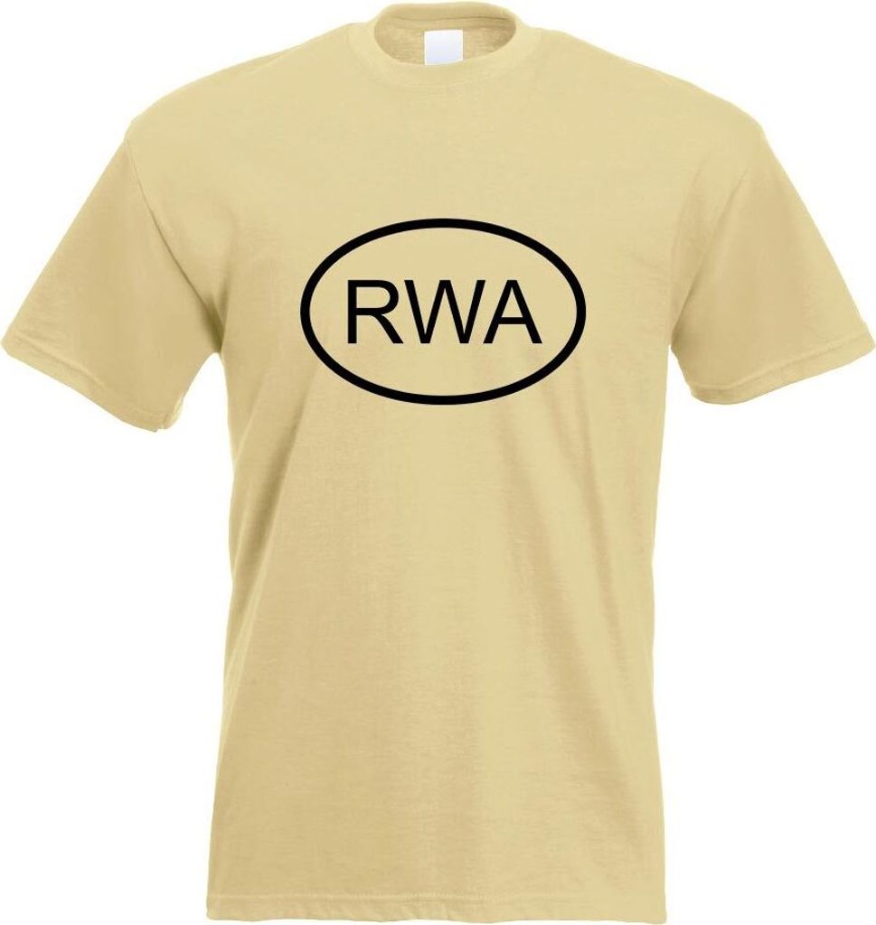 Kiwistar - T-Shirt - Khaki - Ruanda RWA Motiv Bedruckt Funshirt Design Print - mit Motiv Bedruckt - Funshirt Design - Sport - Freizeit - Herren - XXL