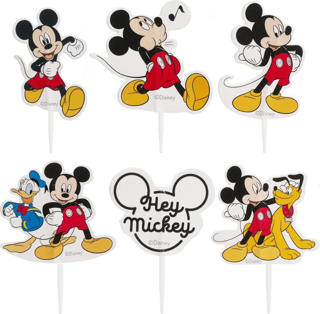 Dekora Mickey Mouse Cake Topper - 16 Stück, Höhe: 8cm Produktbild 