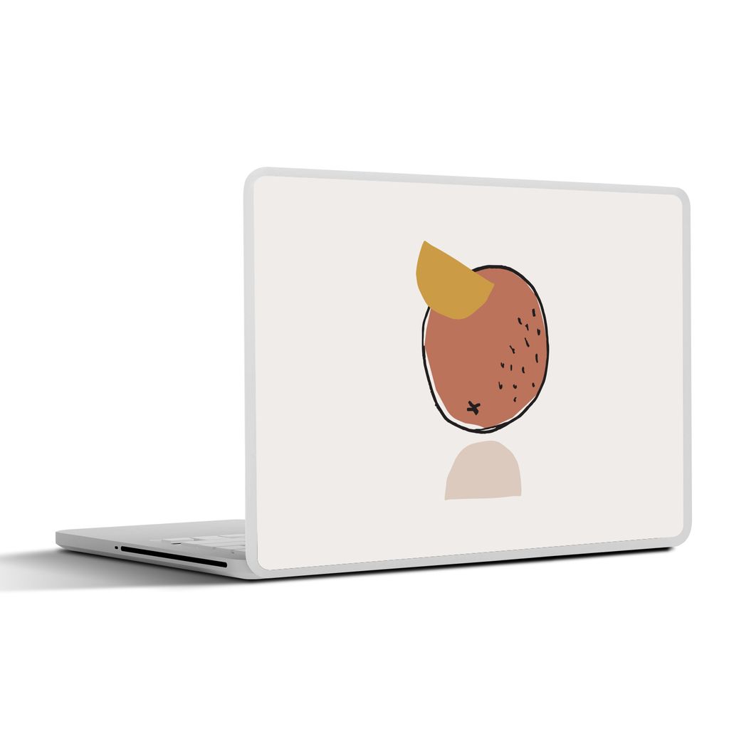 MuchoWow Laptop Aufkleber Sticker Cover Sommer - Kokosnuss - Braun - Weiß 40x30 cm - Laptop Dekoration - Selbstklebend