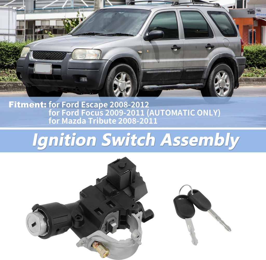 Nr.989-019/9L8Z3511A Zündschlosszylinder Für Ford Escape 2008-2012 Für Ford Focus 2009-2011 Zündschlosszylinder Barrel Lock Mit 2 Schlüsseln