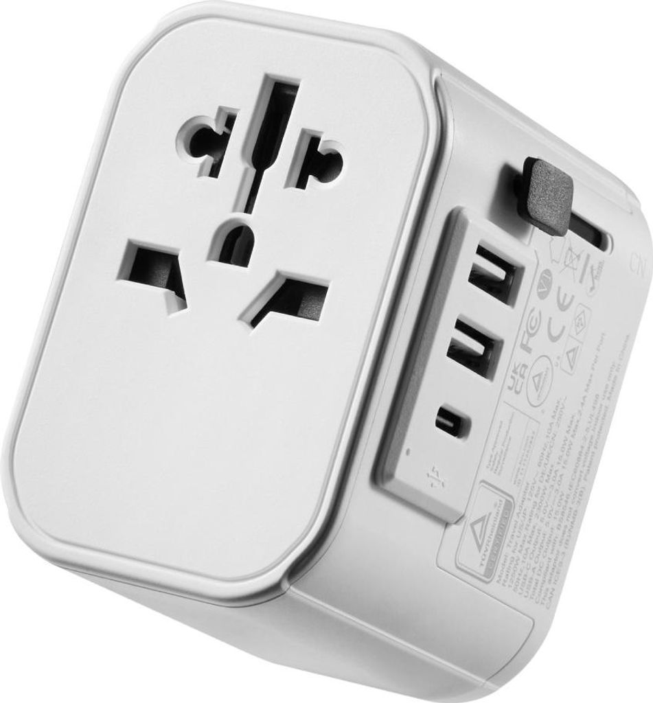 Universal-Reiseadapter Ewent EW1475 für EU/USA/CN/AUS/UK Weiß