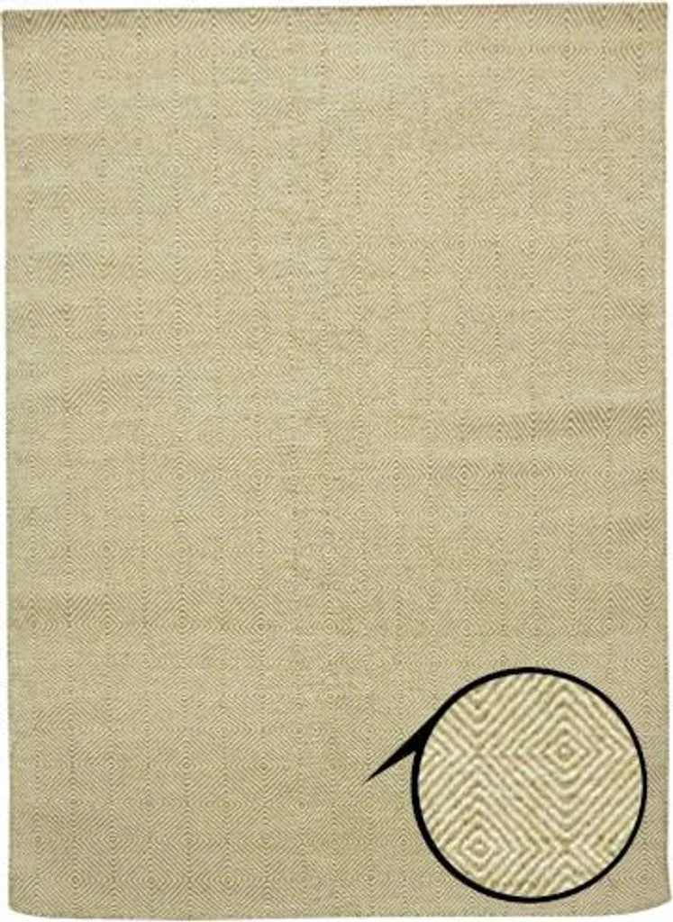 Tapis Plat Jaune 100x150 cm Diamant 06 - Résistant et Facile à Entretenir