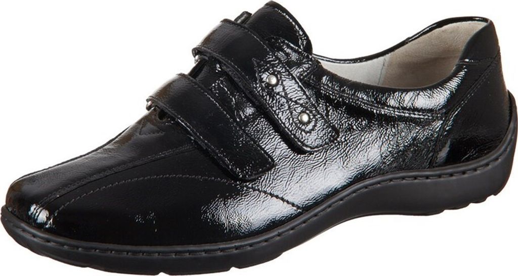 Waldläufer HENNI Klett- Halbschuh, Taipei (Lack), Schwarz, Produktbild 