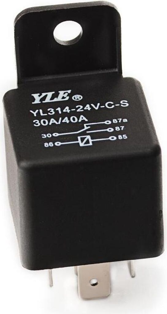 KFZ Relais YL314-24V-5P 24VDC Sockel YLSK-2 - Art: 1x 24V Relais ohne Sockel
