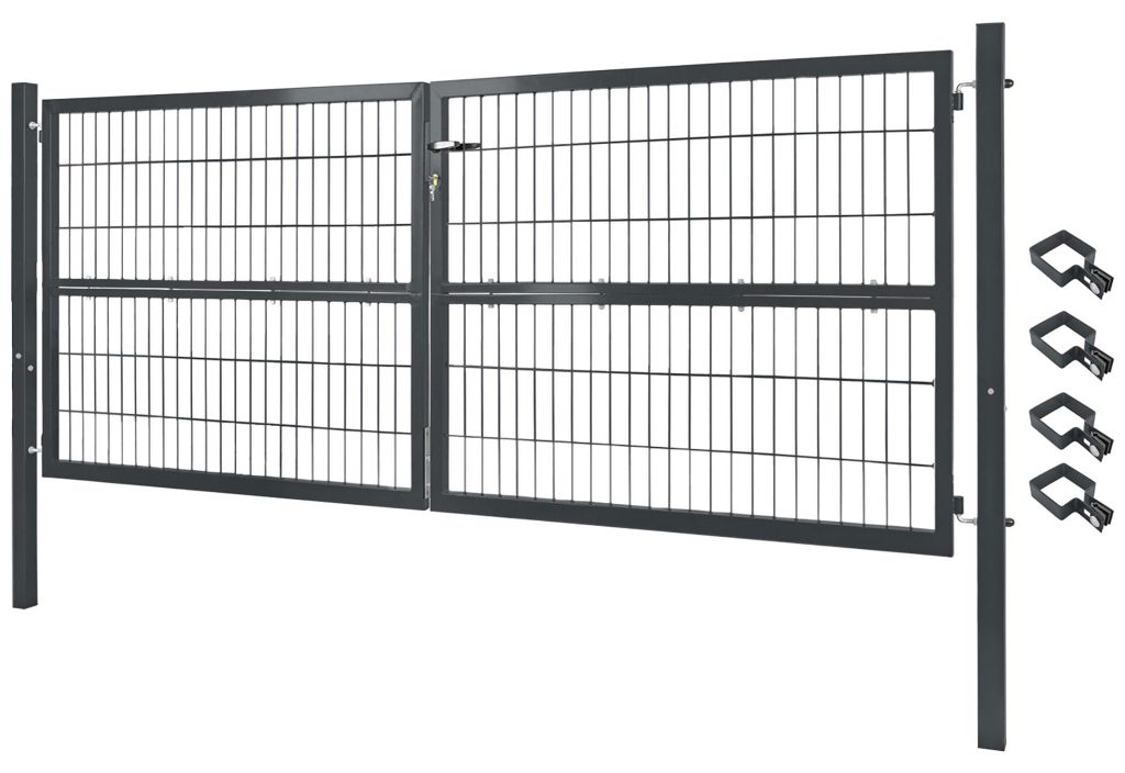 Gartentor Tor Gartenzaun Zaun 300x120 cm Doppelflügelig Produktbild 