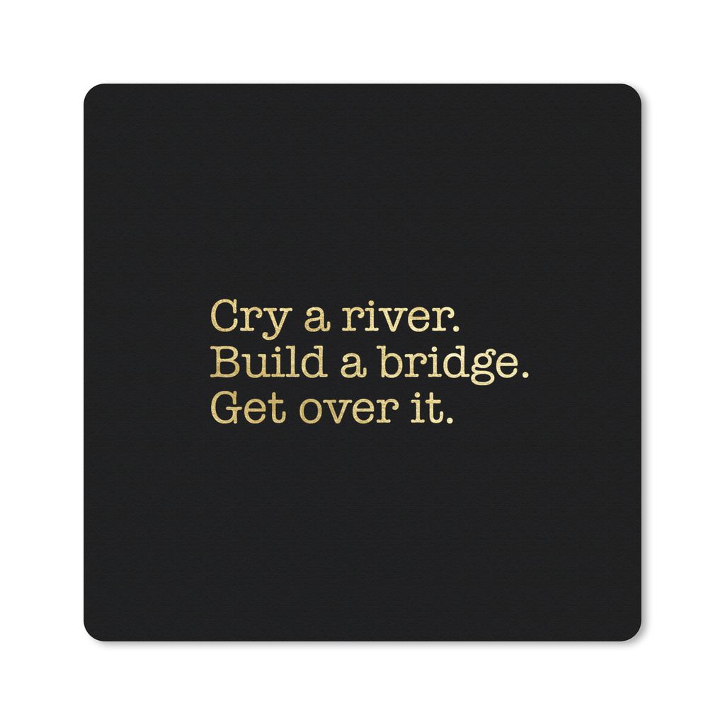 MuchoWow Mauspad Mousepad Zitate - Brücke - Gold 30x30 cm - Mousepads - Maus Mat - Pad - Mausunterlage - Gaming
