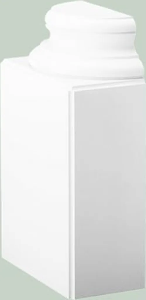 Casa Padrino Pied de Colonne Baroque Blanc 35x17,5x57,5 cm Déco Murale