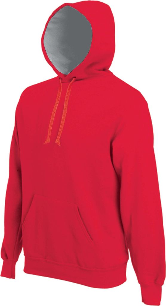 Kariban Damen Hoodie Kapuzenpullover Sweatjacke Pullover Sweatshirt, Größe:2XL, Farbe:Rot