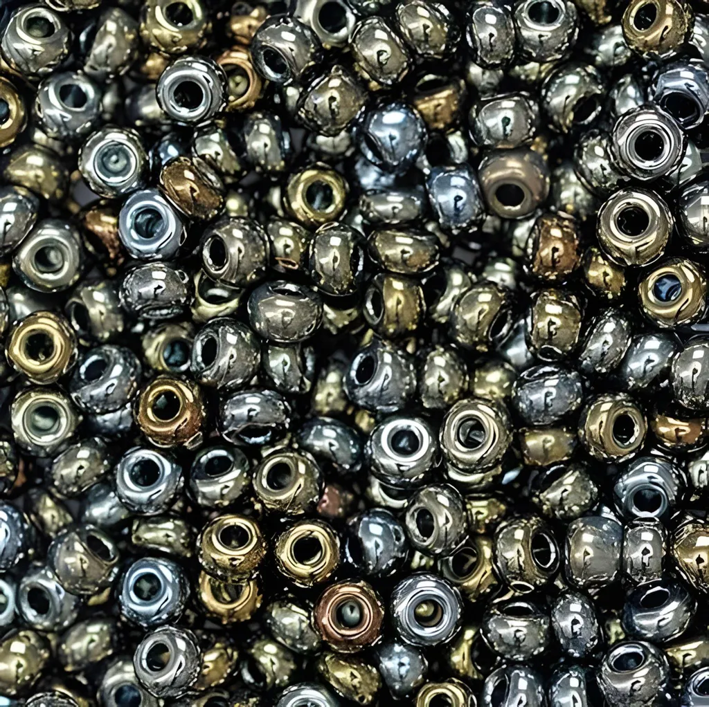 Perles de rocailles de Bohème 2,5 mm brun pour tissage de bijoux