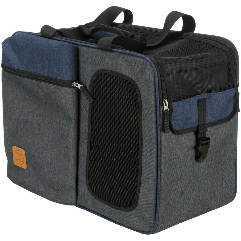 TRIXIE Rucksack & Tasche Tara 2 in 1 - grau/blau - 25 × 38 Produktbild 
