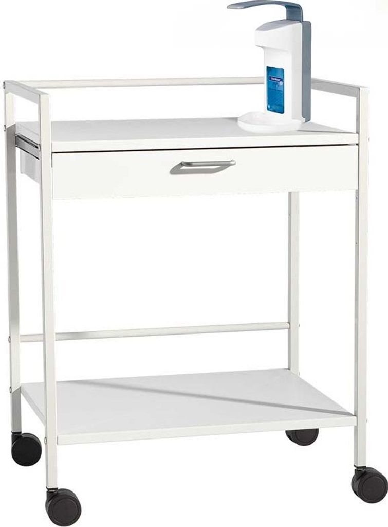 Quickstar-Mini Beistellwagen, Gerätetisch, 64x75 cm, 1 Schublade + Seifenspender