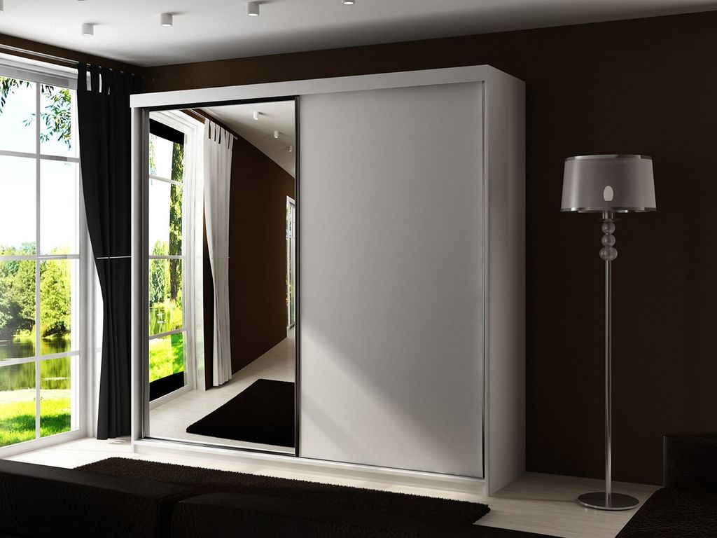 Zrcadlová šatní skříň 200 cm s RGB LED osvětlením ELVIRA 5 Obrázek produktu 