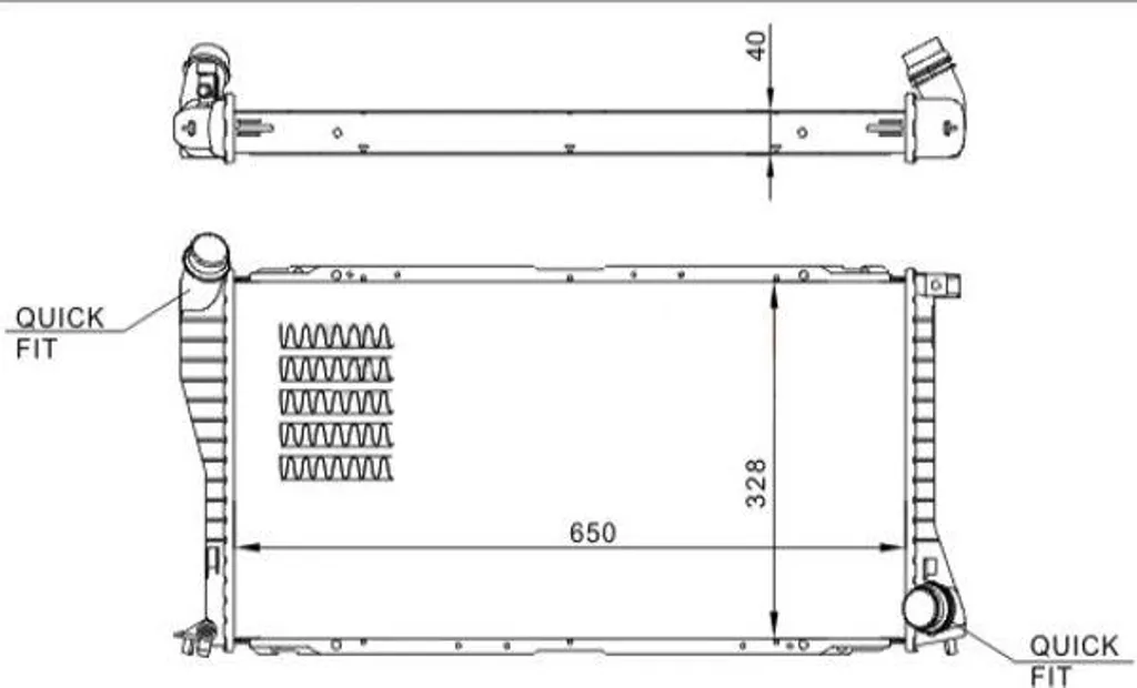 Radiateur moteur HART 610 252 pour BMW Série 5 E39 et 7 E38 OE 17112247345