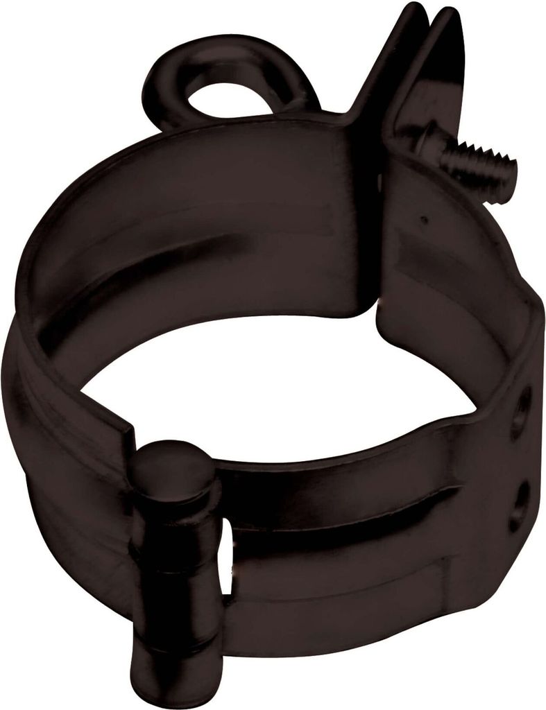 INEFA Rohrschelle für Schraubmontage, PVC DN50 / 50mm, Dunkelbraun Stahl kunststoffbeschichtet, Fallrohr Befestigung, Dachrinnenzubehör