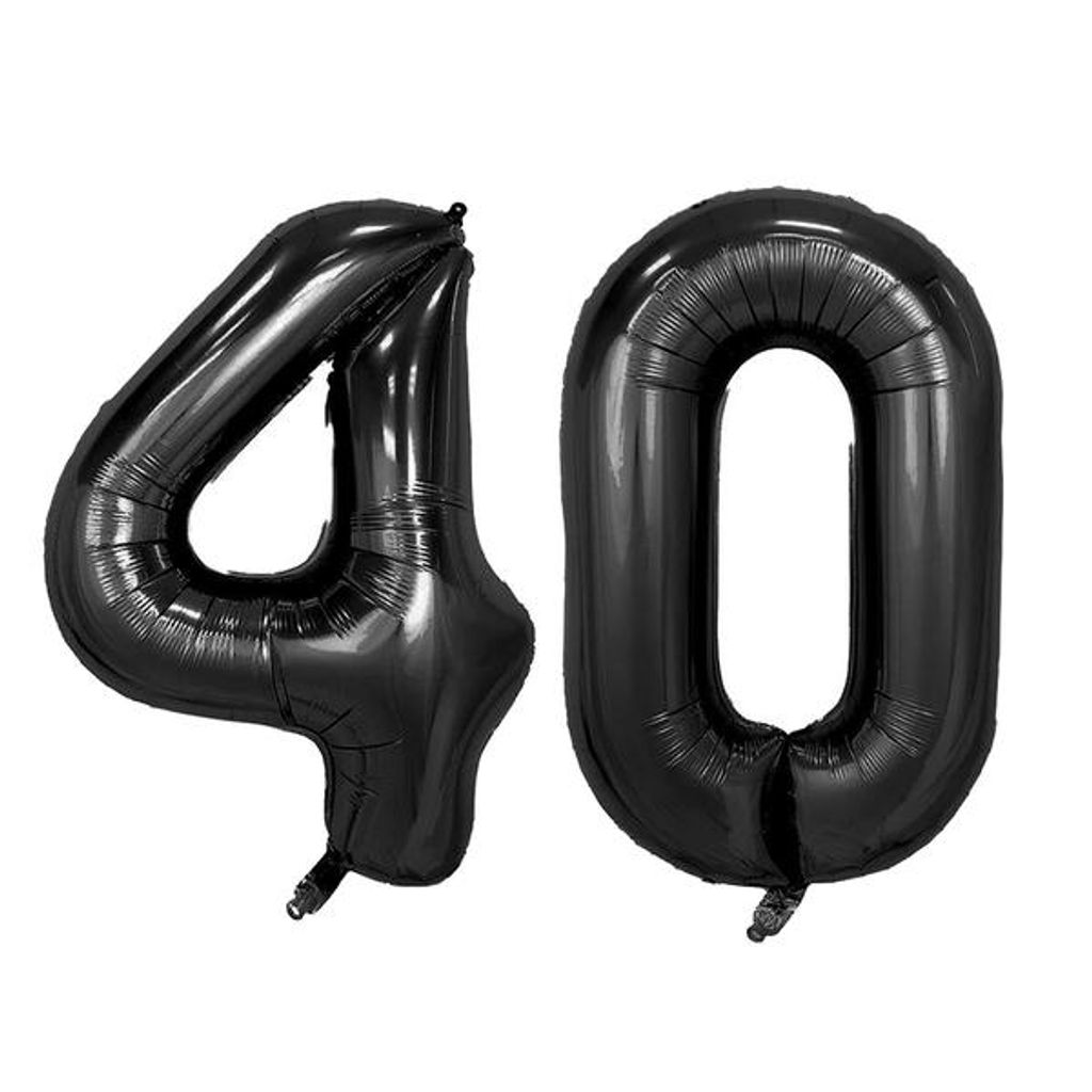 Set -Folienballon - Schwarz/40inch - 4 + 0 Produktbild 