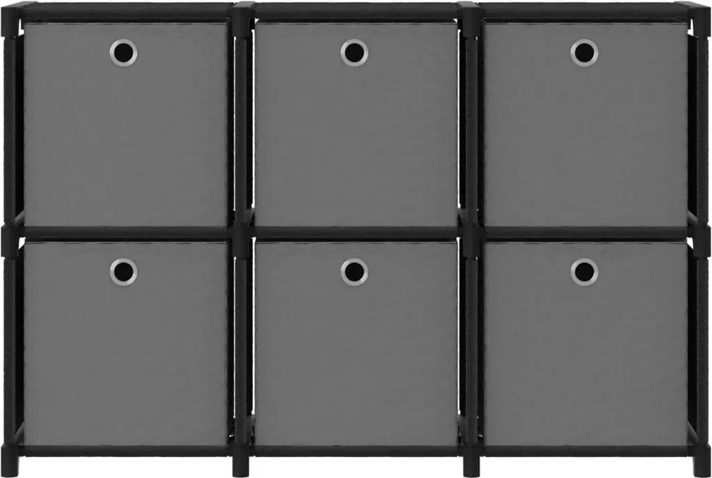 Organizer SYFAX 6 Cubi Tessuto Nero 103x30x72 cm - Design Moderno