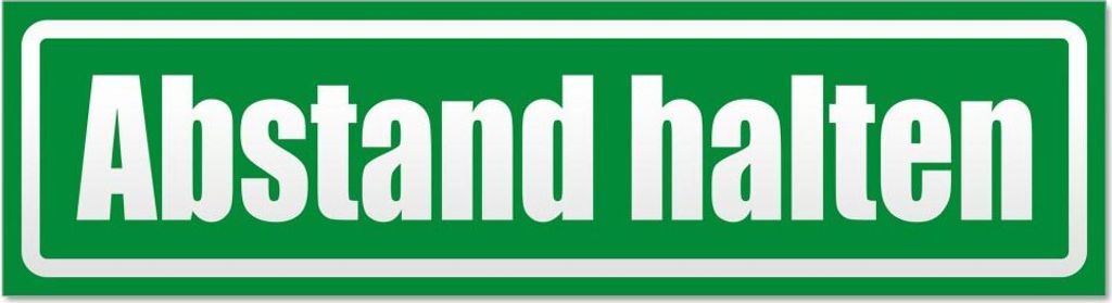 Abstand halten invertiert Magnetschild Schild magnetisch