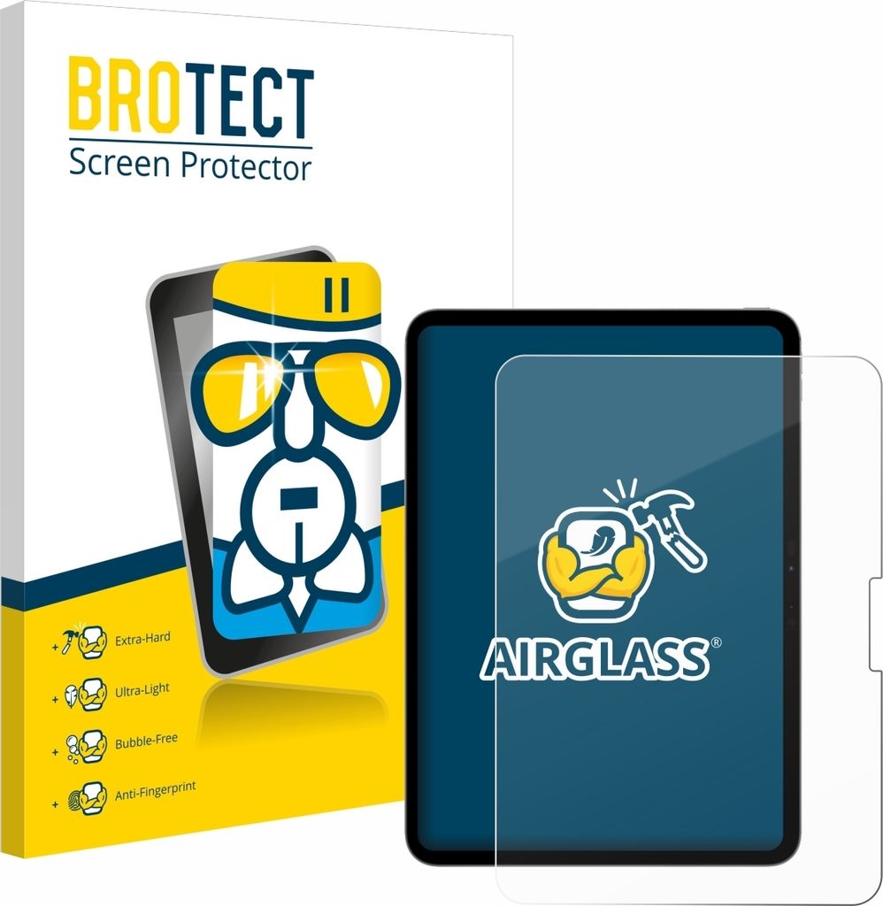 BROTECT Schutzglas für Apple iPad Pro 11" 2024 / 2025 Schutzfolie Panzer Folie Glas Display Schutz klar