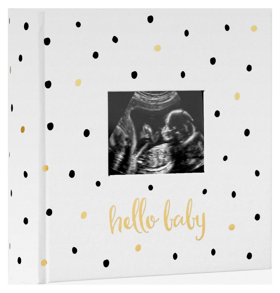 Baby-Fotoalbum, Andenkenbuch für frischgebackene und werdende Eltern, geschlechtsneutrales Baby-Accessoire, Schwarz mit Goldpunkten