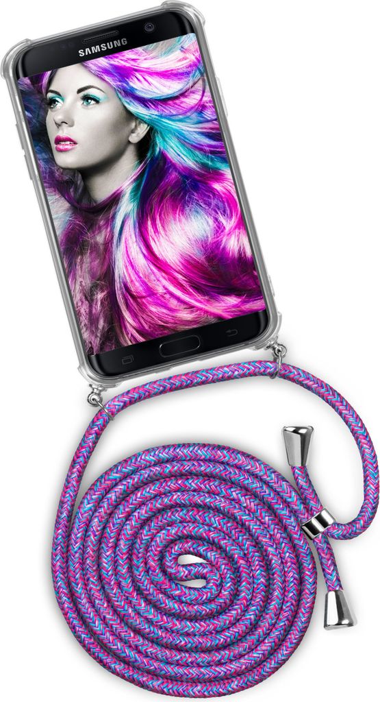 TWIST-Case + TWIST-Cord für Samsung Galaxy S7 Edge, Farbe:Crazy Unicorn (Silber)
