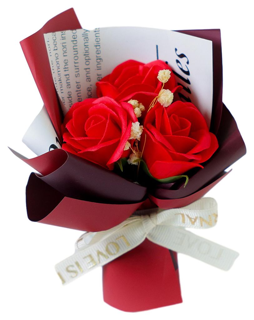 Mini-Kunstblumenstrauß, duftende Seife, Rosen-Sonnenblumen-Arrangement, konservierte Blumengeschenke für Frauen, Ehefrauen, Freundinnen