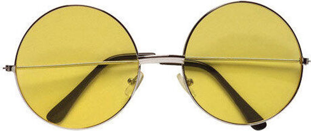 John Lennon Hippiebrille 70er Jahre Retrobrille Gelb Produktbild 
