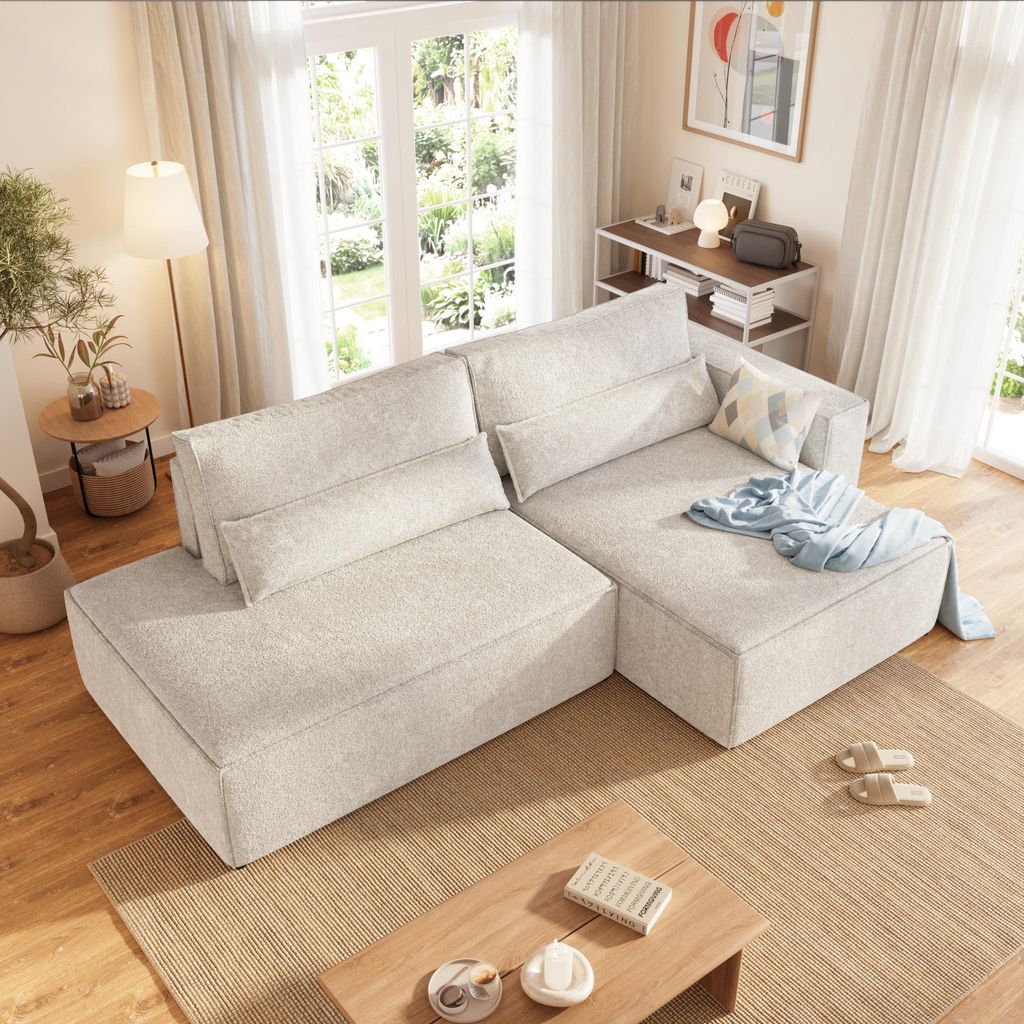 BroMARKT Ecksofa mit Schlaffunktion TIVIO 190x115 cm Produktbild 