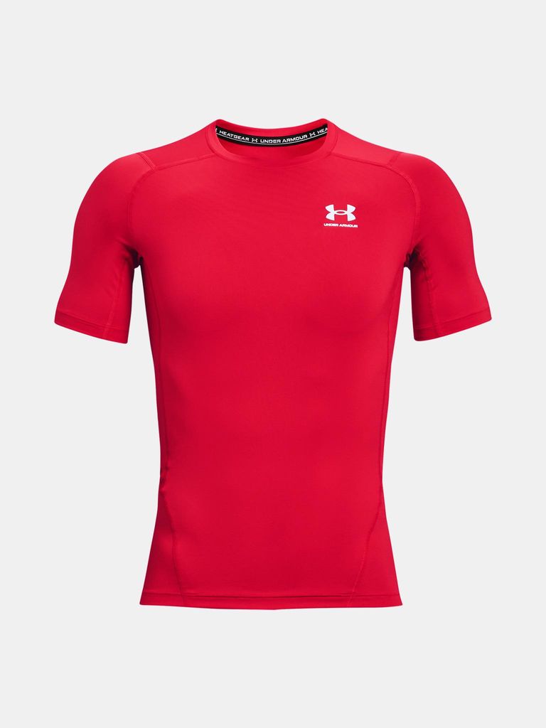 Under Armour Men's HeatGear Armour Red/White 2XL Fitness T-Shirt