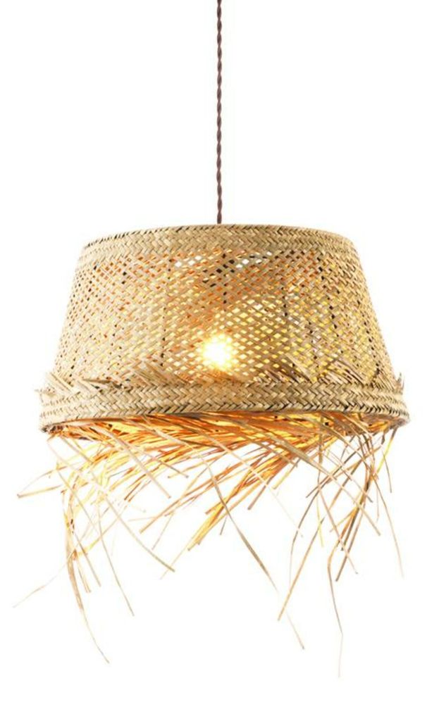 ACA Pendelleuchte ANDROS GRASS Rattan, 1xE27, D40x120cm, OD94891PG