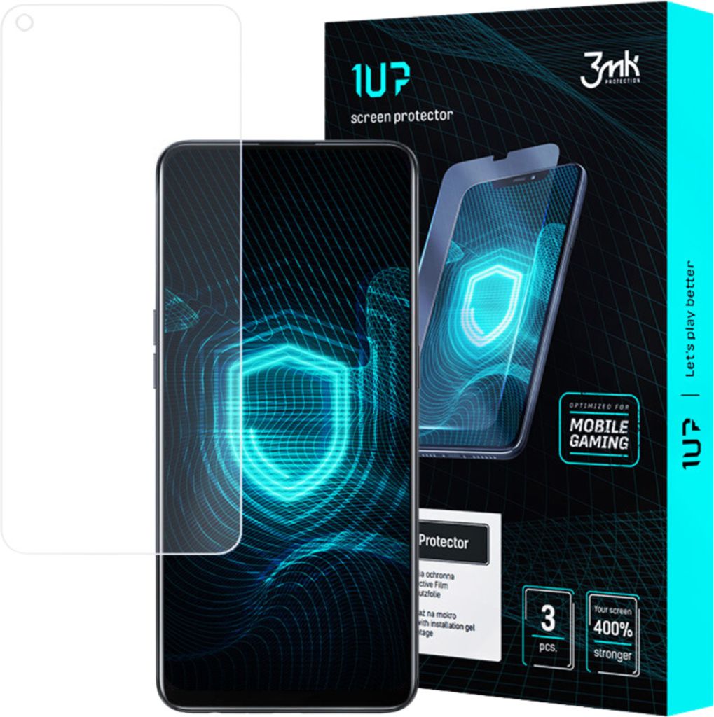 3mk Display Schutzfolie 1UP für Oppo Reno 5 Marvel Edition transparent Gaming (3 Stück)