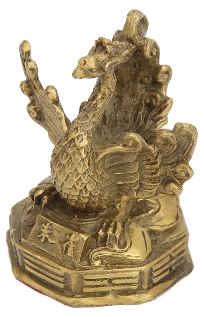 Statue de phénix en laiton haute dureté, figurine déco de collection 25cm - 6