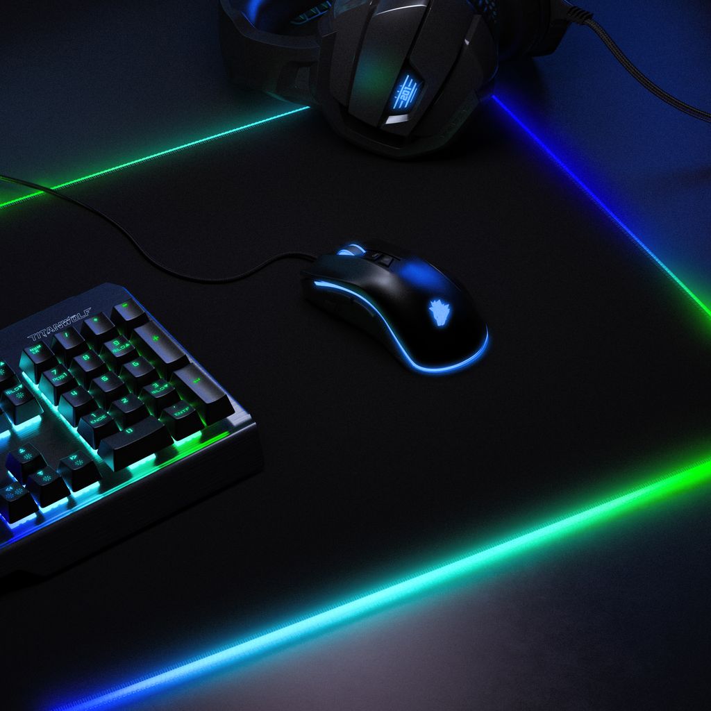 Titanwolf Tastatur-, Maus- und Mauspad-Set, Mechanisches Produktbild 7
