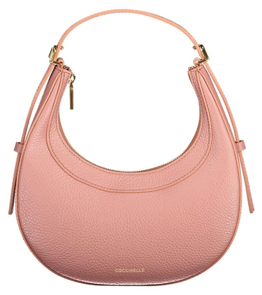 Elegante rosa Mini-Lederhandtasche mit verstellbarem Produktbild 