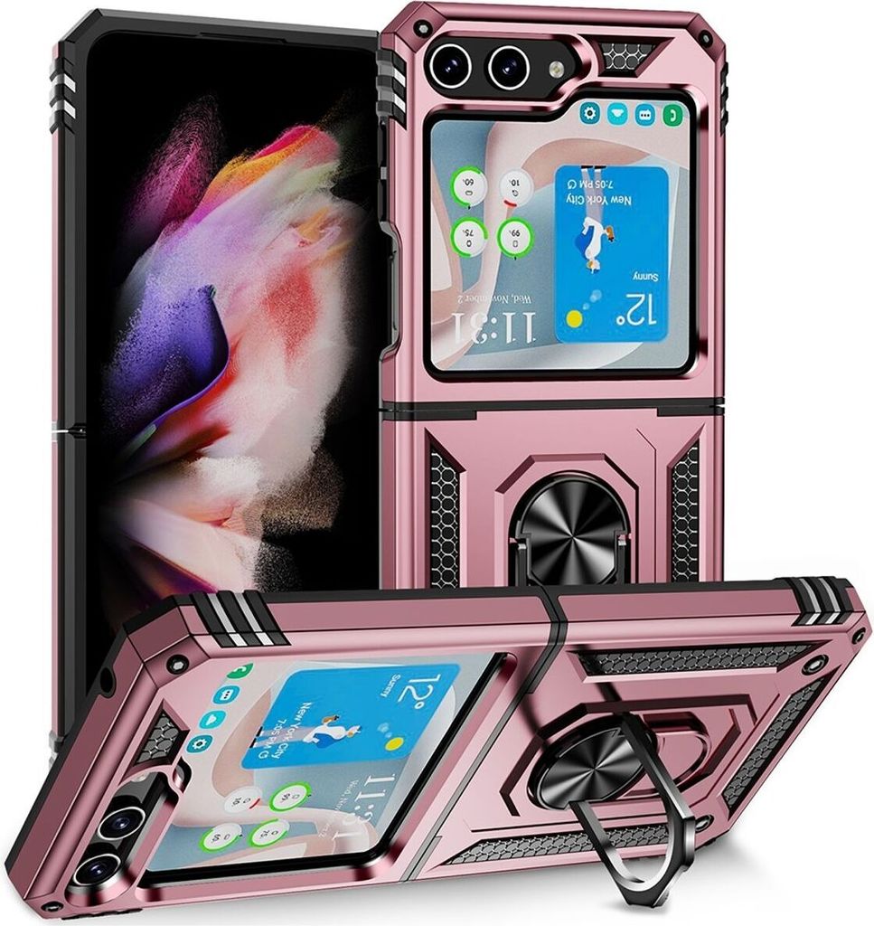 König Design Hülle kompatibel mit Samsung Galaxy Z Flip5 5G Kunststoff Soft Handyhülle - Handy Case Roségold