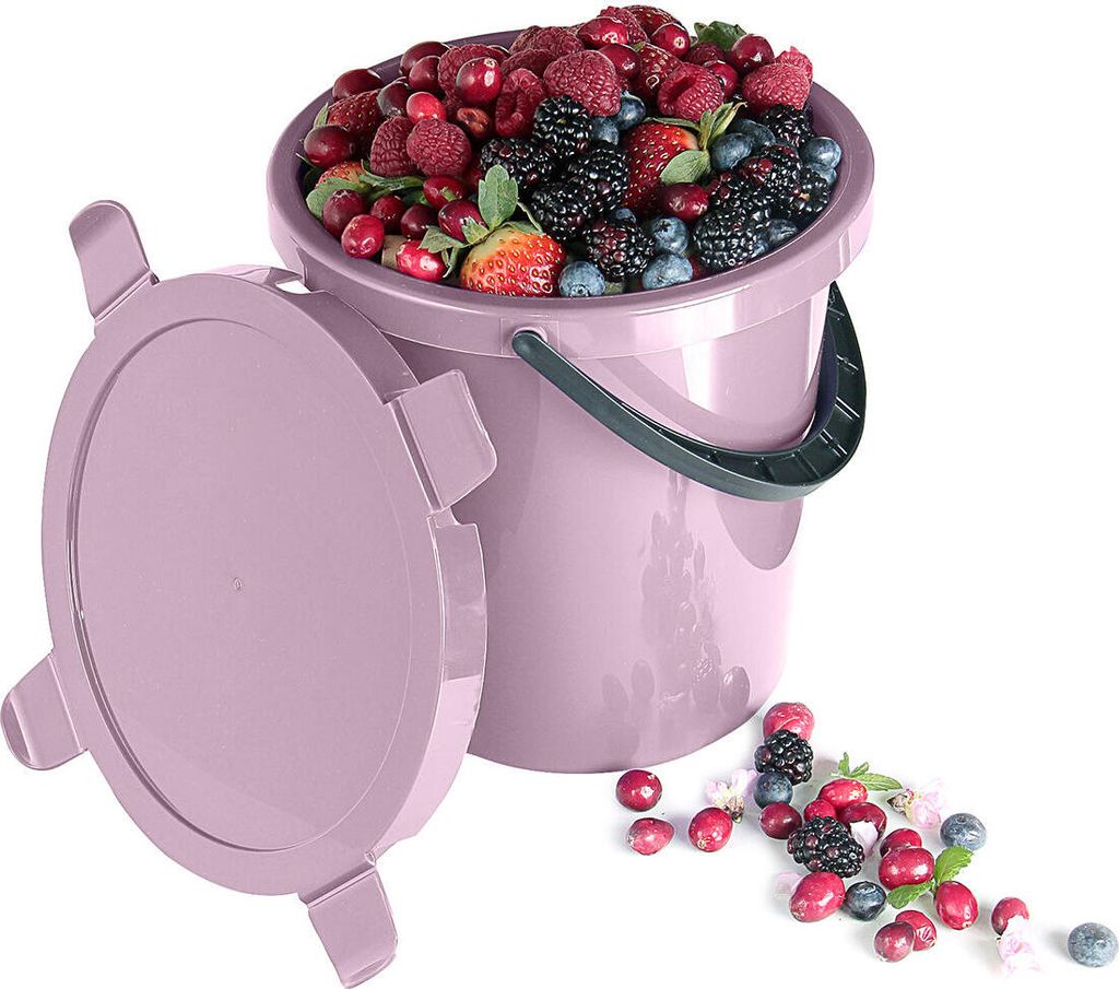 Kbelík s víkem Plast Team Berry 5 l tmavě šedý Obrázek produktu 3