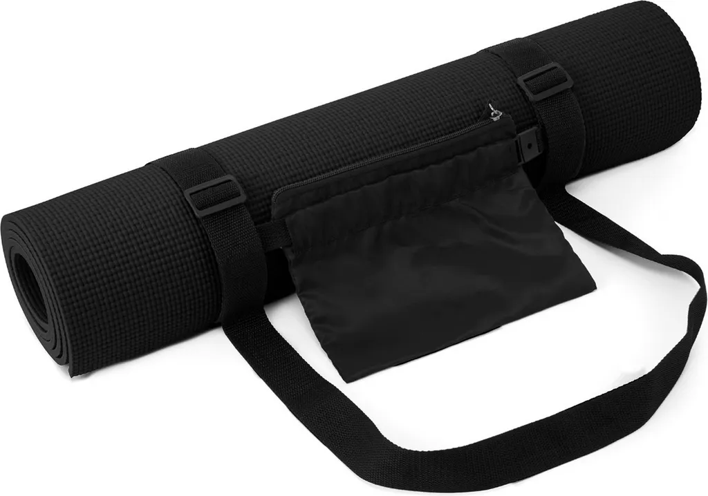 Tapis de sol pour sport à la maison avec housse ajustable noire - 2