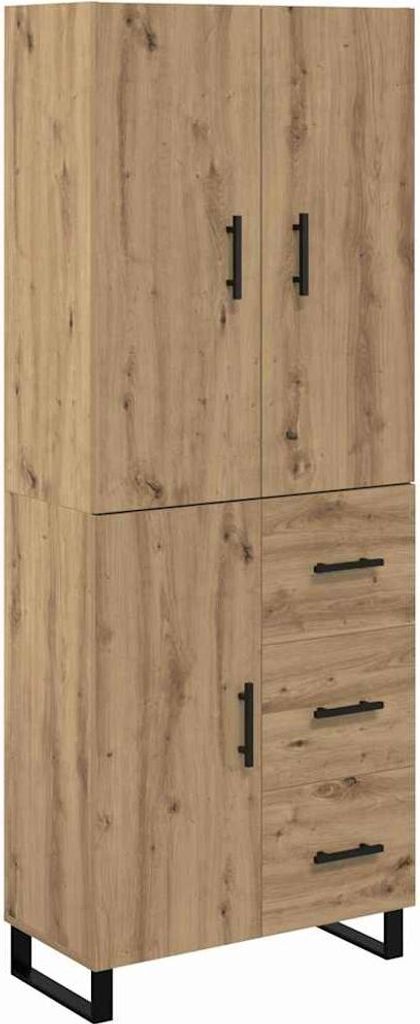 Highboard mit Schubladen 2 pcs Artisan-Eiche 69,5 x 34 x 180 cm