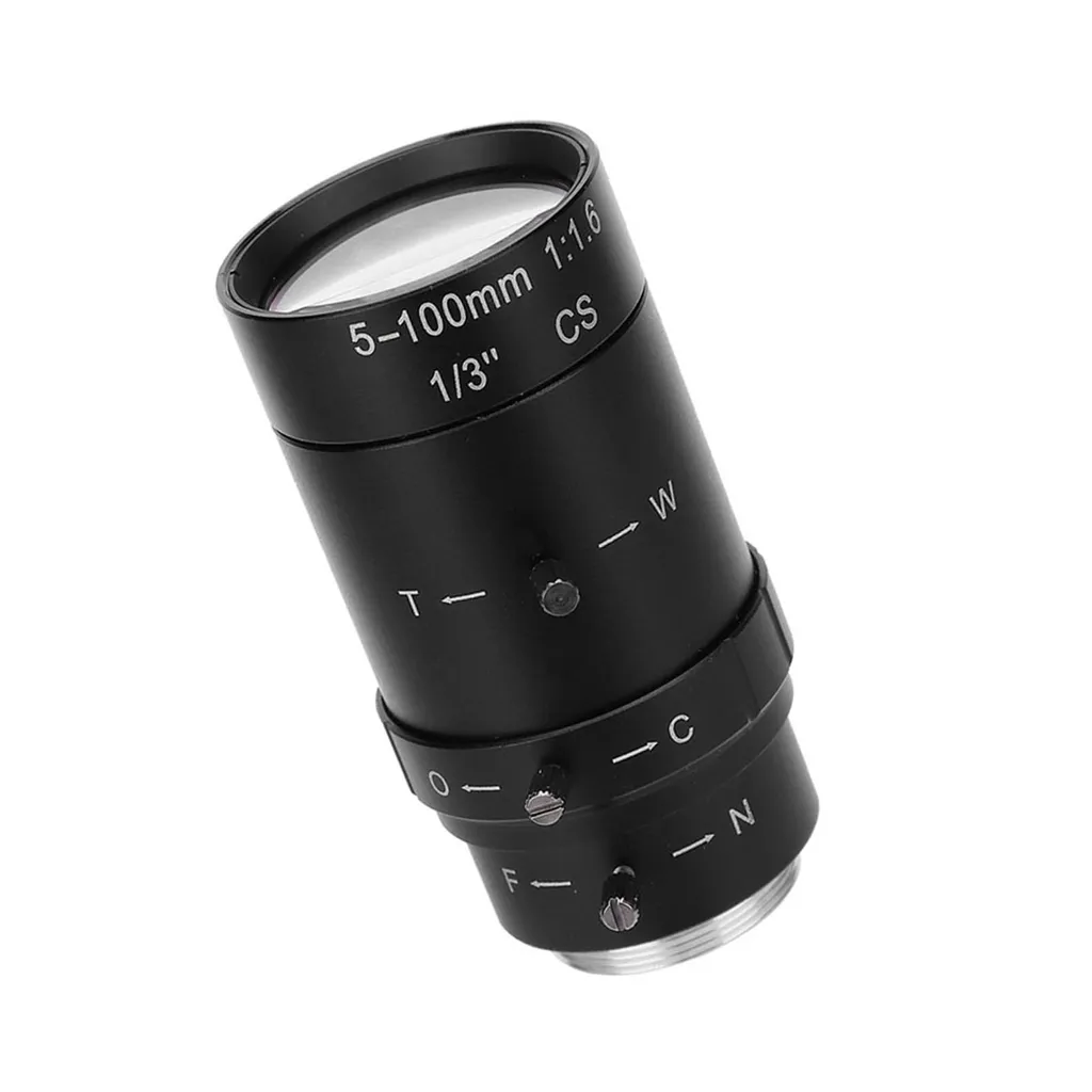 Objectif CCTV 5-100mm en Aluminium avec Zoom et Diaphragme Manuels CS - 6