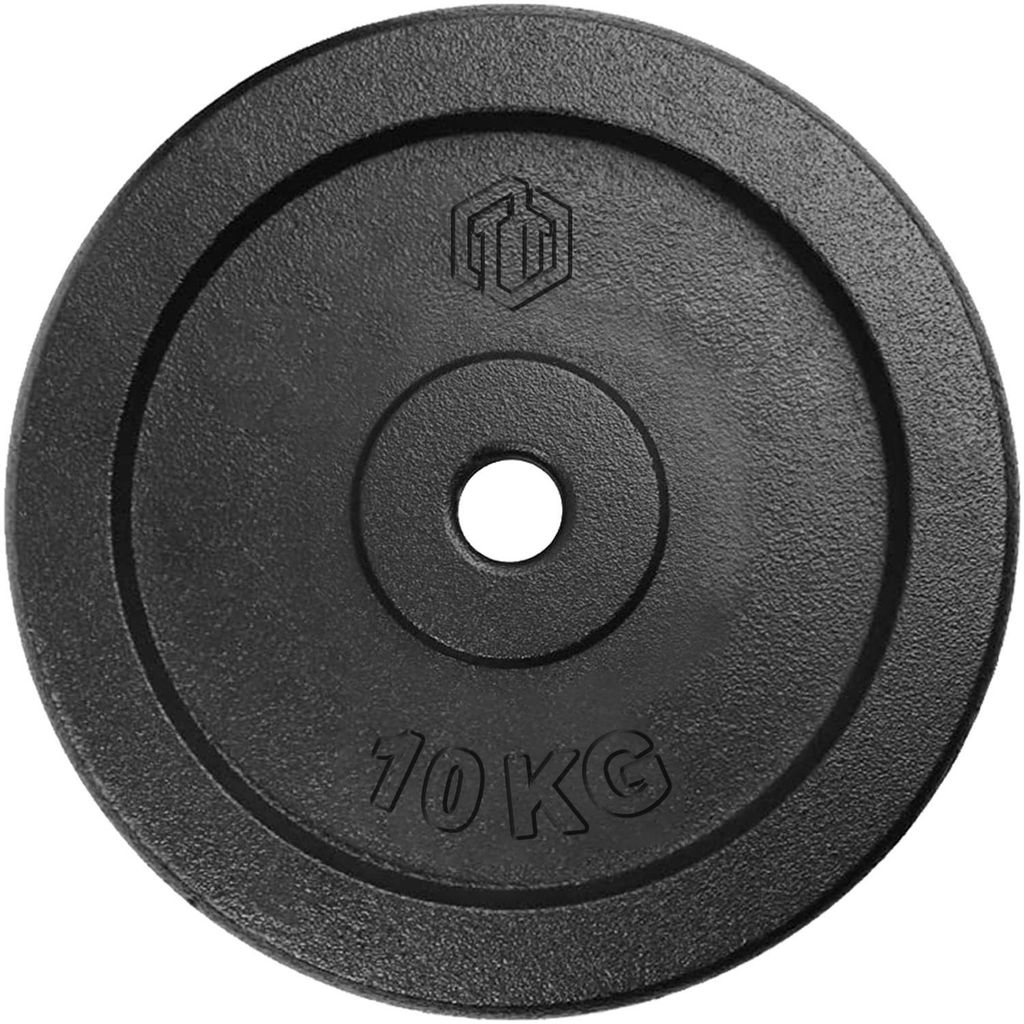 Sporttrend 24 Hantelscheiben 0,5-25kg Gusseisen 30/31mm, Gewichtsscheibe Gewicht, (10kg)