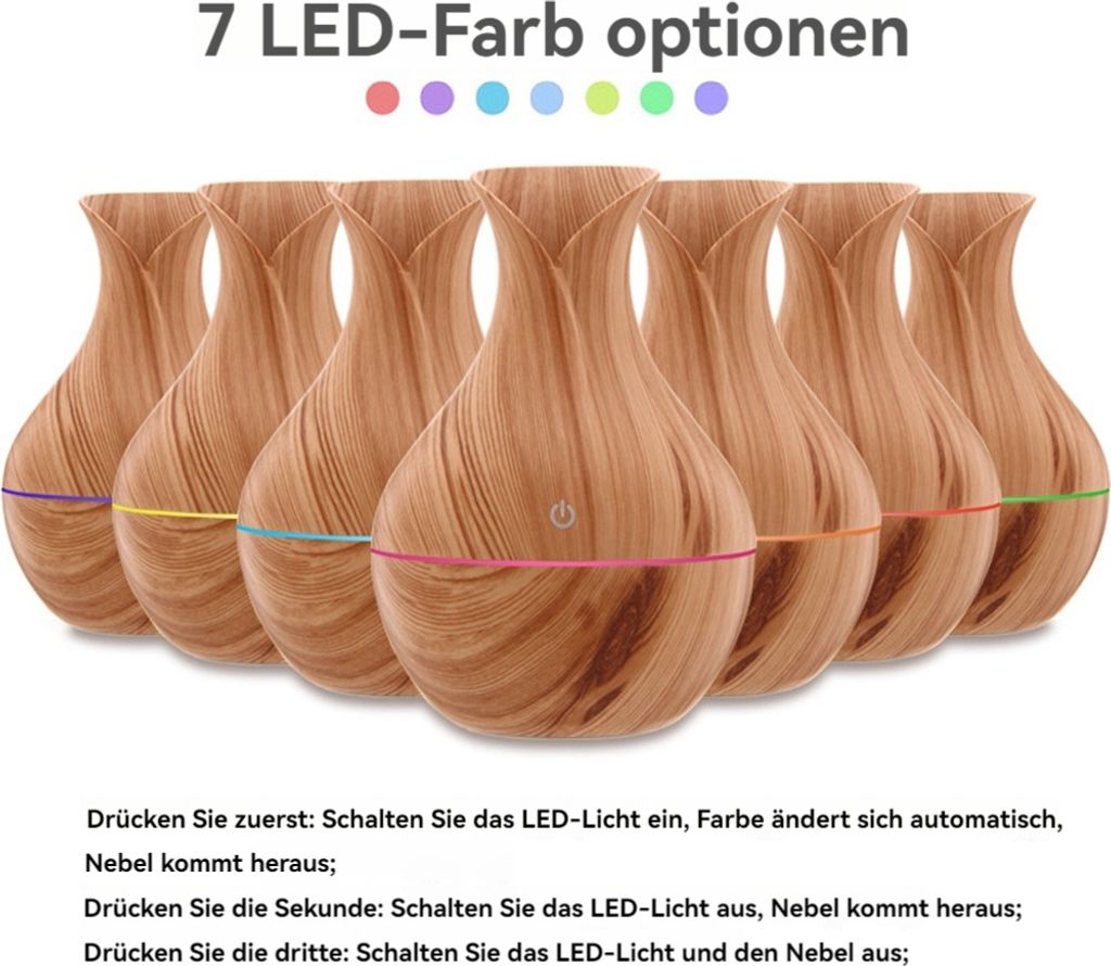 Luftbefeuchter, Diffuser, Aroma, Ultraschall-Vergeber, Produktbild 3