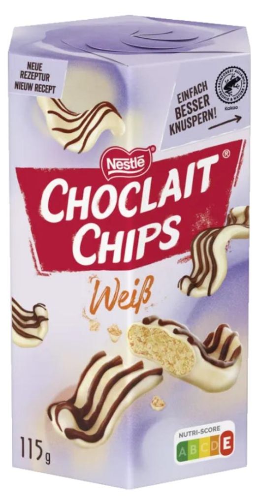 Nestlé 12576371 Nestlé Choclait Chips Weiß Schokolade 115,0 Immagine del prodotto 