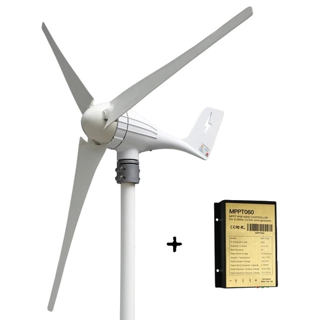 Éolienne, puissance 600W, régulateur MPPT , 24v, couleur 1, Image du produit 