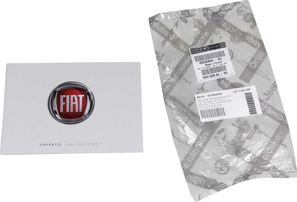Original Fiat Serviceheft Betriebsanleitung Deutsch 53008664 53008318