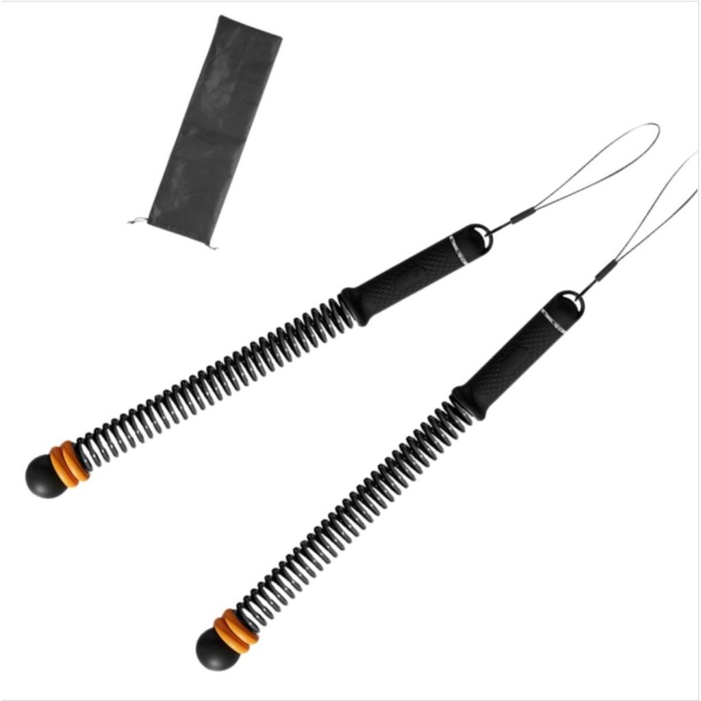 INF Kabelloses verstellbares Battle Rope Paar aus TPR für Zuhause Schwarz