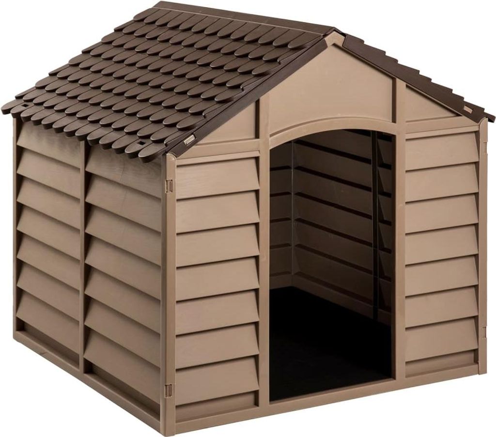 vidaXL Hundehütte Braun 86x84x82 cm Polypropylen