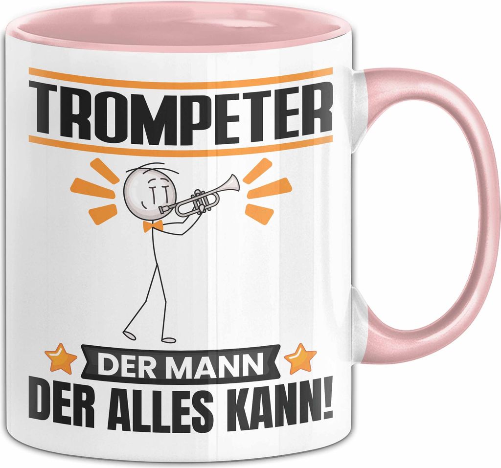 Trompeter Tasse Geschenk für Trompeter Der Mann Der Alles Kann Geschenkidee zum Geburtstag (Rosa)